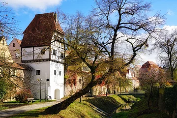 Donauwörth - Altstadtinsel Ried mit Färbertörl